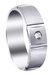 Diamond Mens Wedding Band | 0.24 Carats | Satin Finish (Grady)