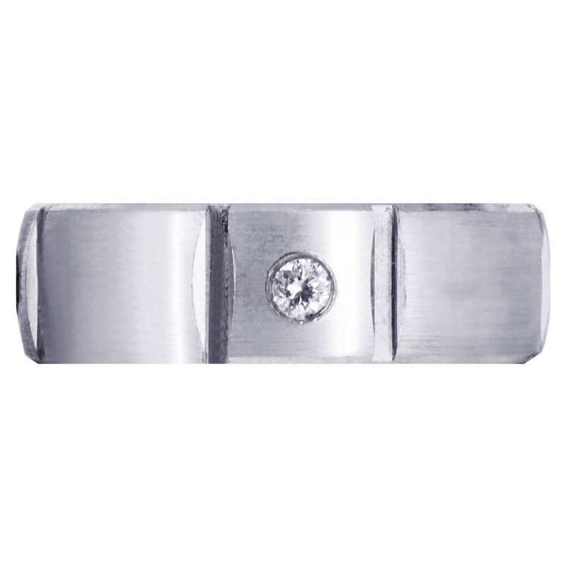 Diamond Mens Wedding Band | 0.24 Carats | Satin Finish (Grady)