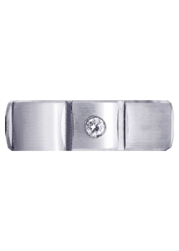 Diamond Mens Wedding Band | 0.24 Carats | Satin Finish (Grady)