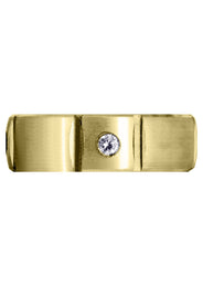 Yellow Gold Diamond Mens Wedding Band | 0.24 Carats | Satin Finish (Grady)