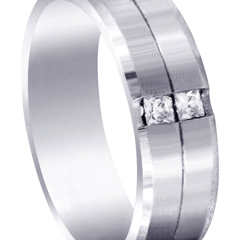 Diamond Mens Wedding Band | 0.34 Carats | Satin Finish (Rhett)