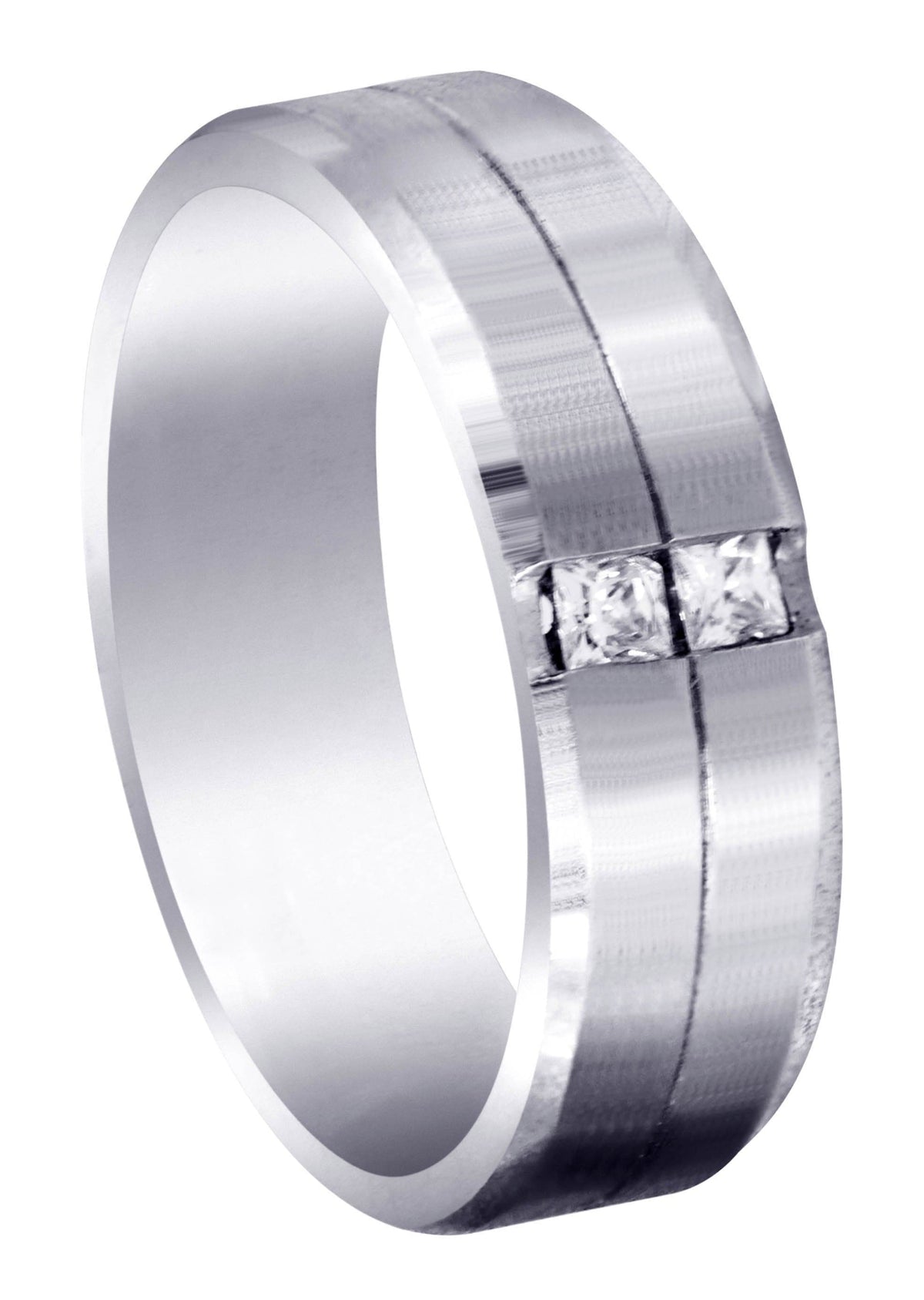 Diamond Mens Wedding Band | 0.34 Carats | Satin Finish (Rhett)