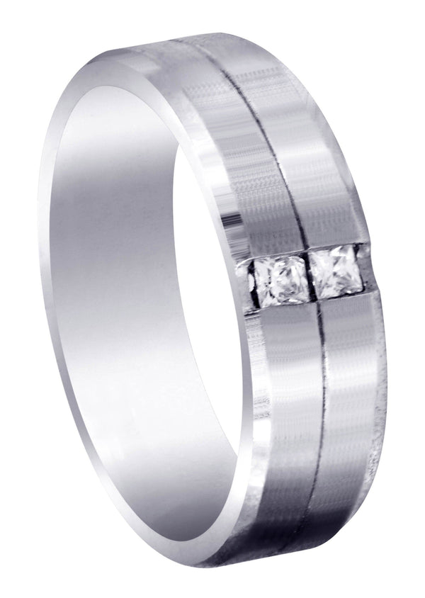 Diamond Mens Wedding Band | 0.34 Carats | Satin Finish (Rhett)