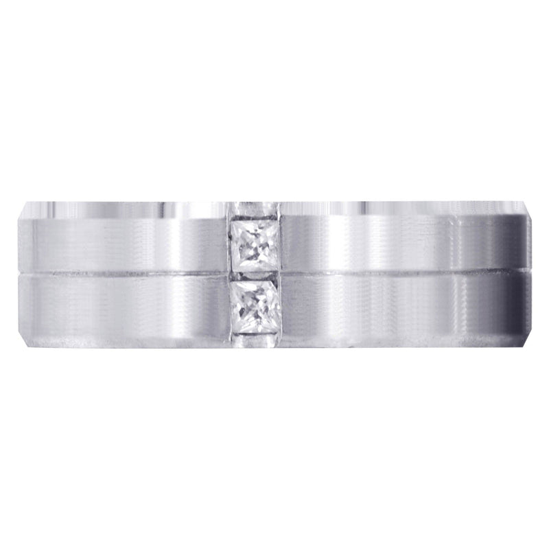 Diamond Mens Wedding Band | 0.34 Carats | Satin Finish (Rhett)