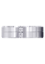 Diamond Mens Wedding Band | 0.34 Carats | Satin Finish (Rhett)