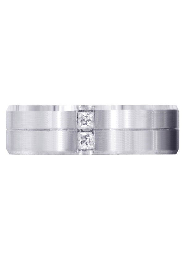 Diamond Mens Wedding Band | 0.34 Carats | Satin Finish (Rhett)