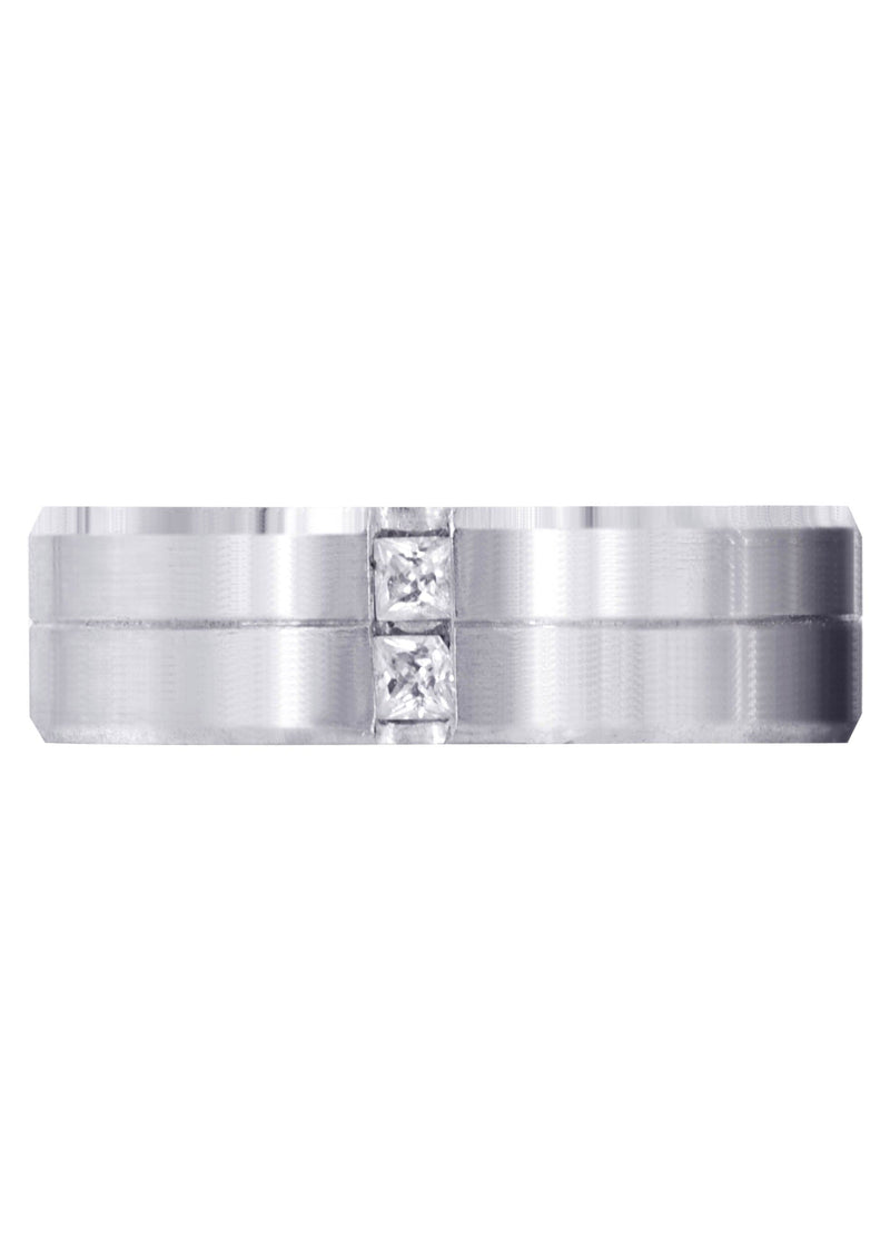 Diamond Mens Wedding Band | 0.34 Carats | Satin Finish (Rhett)