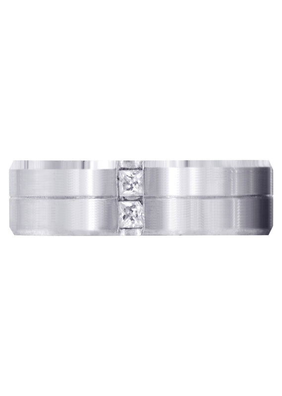 Diamond Mens Wedding Band | 0.34 Carats | Satin Finish (Rhett)