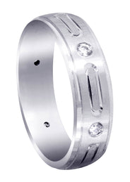 Diamond Mens Wedding Band | 0.24 Carats | Satin Finish (Garrett)