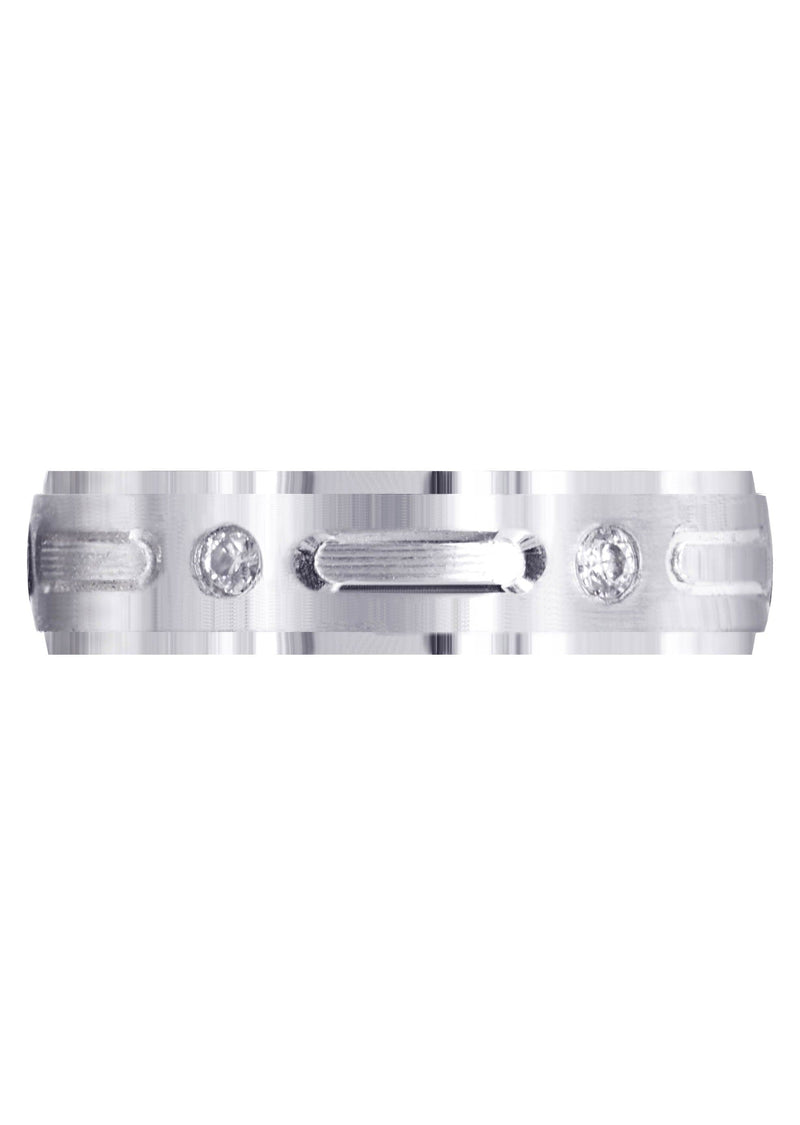 Diamond Mens Wedding Band | 0.24 Carats | Satin Finish (Garrett)