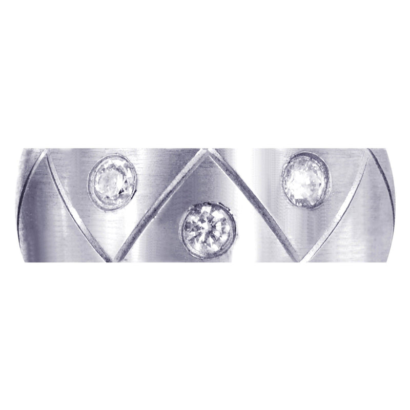 Diamond Mens Wedding Band | 0.3 Carats | Satin Finish (Keegan)