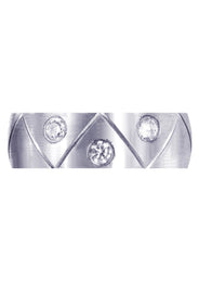 Diamond Mens Wedding Band | 0.3 Carats | Satin Finish (Keegan)