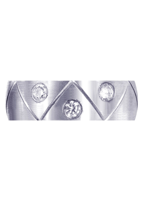 Diamond Mens Wedding Band | 0.3 Carats | Satin Finish (Keegan)