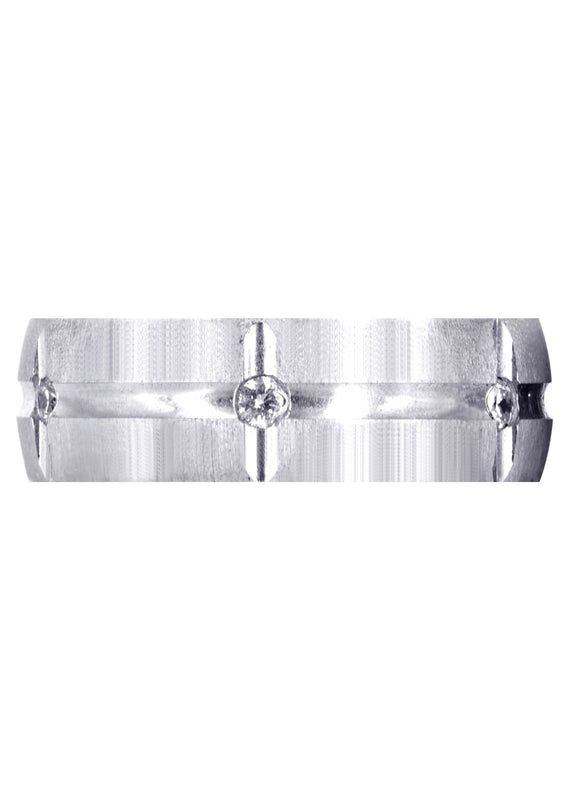 Diamond Mens Wedding Band | 0.3 Carats | Cross Satin Finish (Josue)