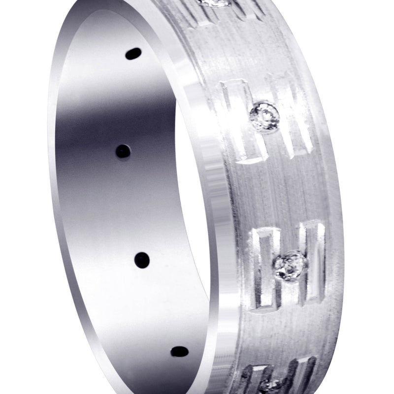 Diamond Mens Wedding Band | 0.25 Carats | Satin Finish (Remington)