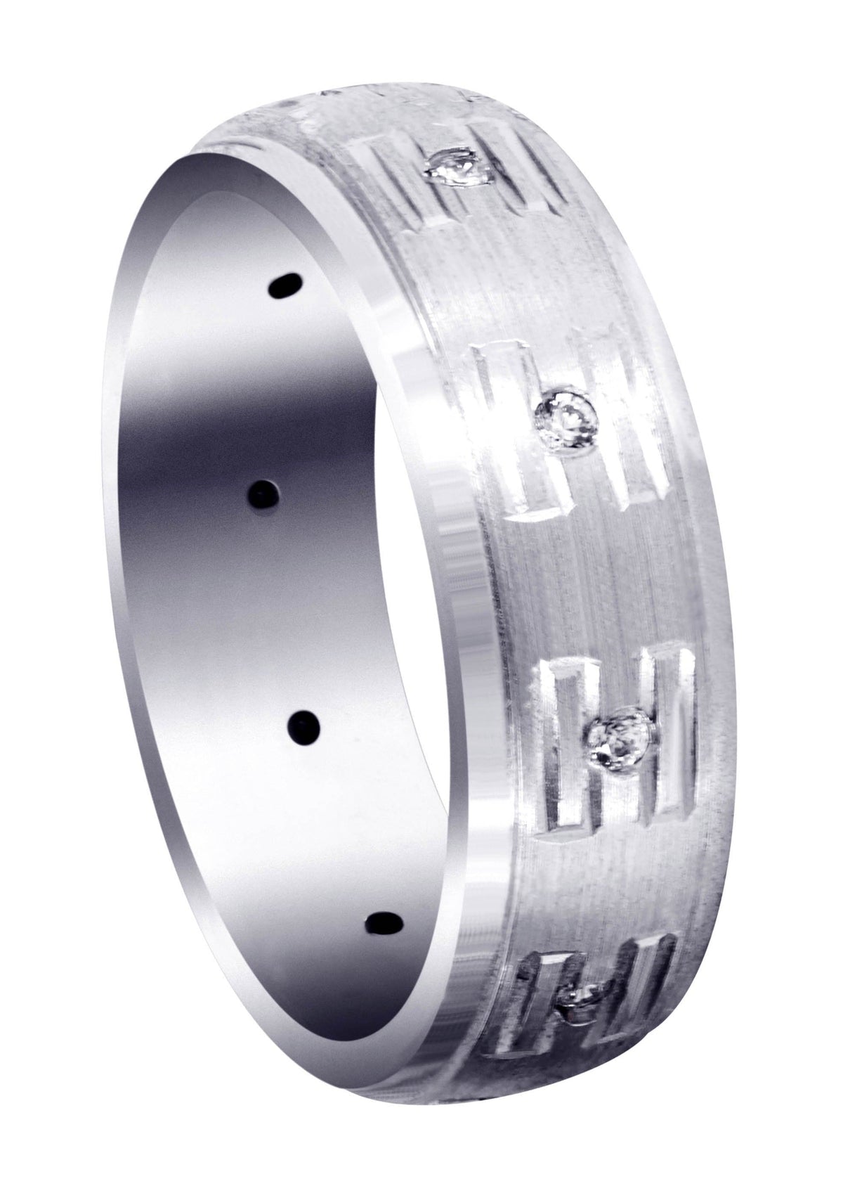 Diamond Mens Wedding Band | 0.25 Carats | Satin Finish (Remington)