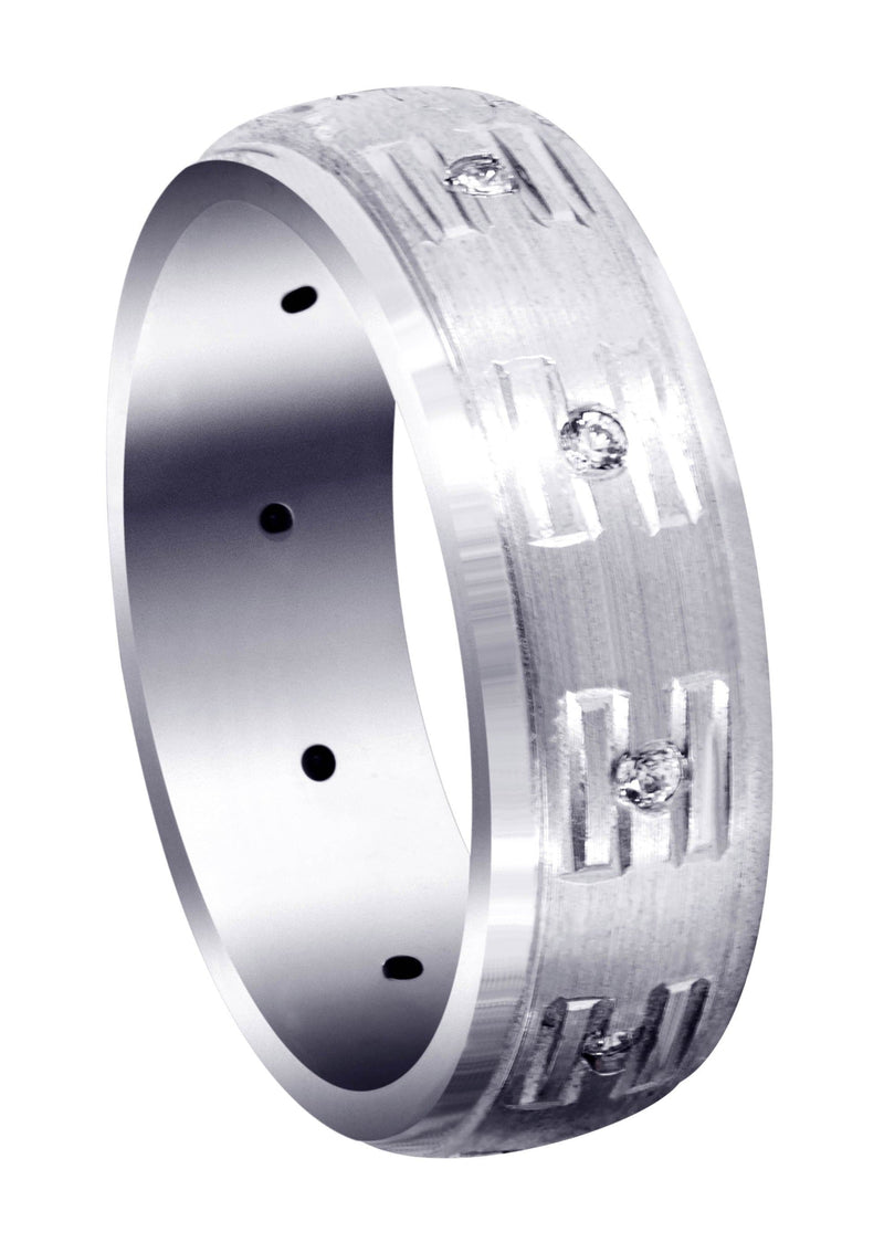 Diamond Mens Wedding Band | 0.25 Carats | Satin Finish (Remington)