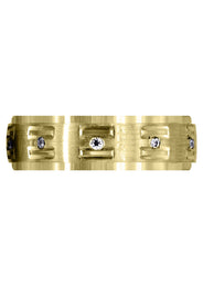 Yellow Gold Diamond Mens Wedding Band | 0.25 Carats | Satin Finish (Remington)