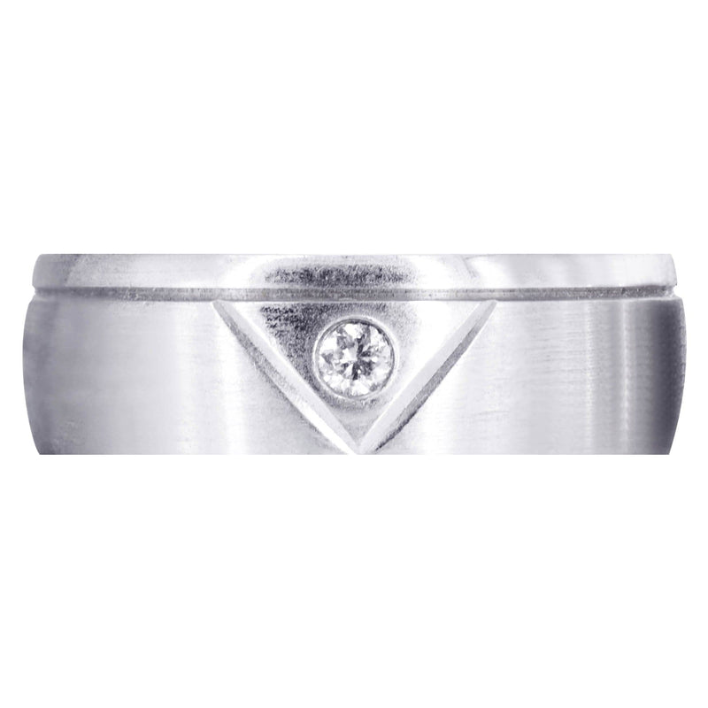 Diamond Mens Wedding Band | 0.07 Carats | Satin Finish (Emerson)