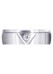 Diamond Mens Wedding Band | 0.07 Carats | Satin Finish (Emerson)