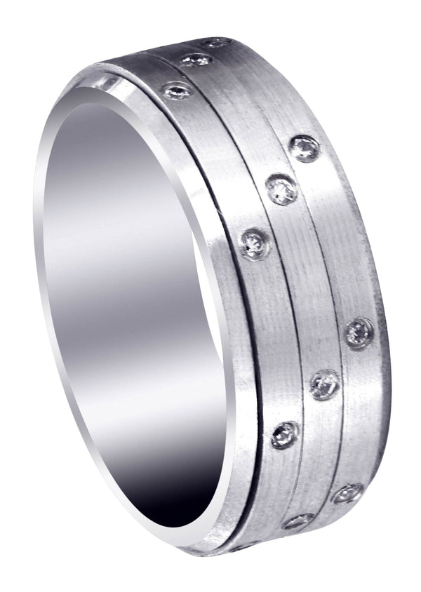 Diamond Mens Wedding Band | 0.24 Carats | Satin Finish (Roberto)