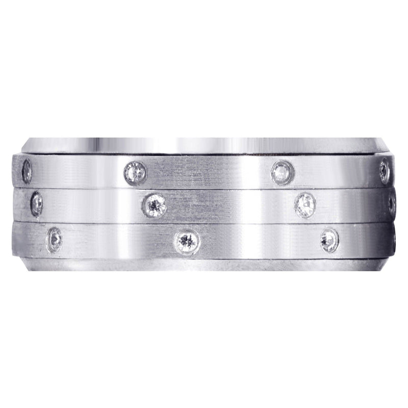 Diamond Mens Wedding Band | 0.24 Carats | Satin Finish (Roberto)