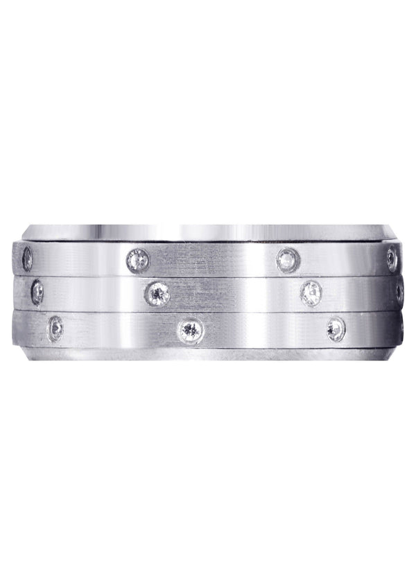 Diamond Mens Wedding Band | 0.24 Carats | Satin Finish (Roberto)