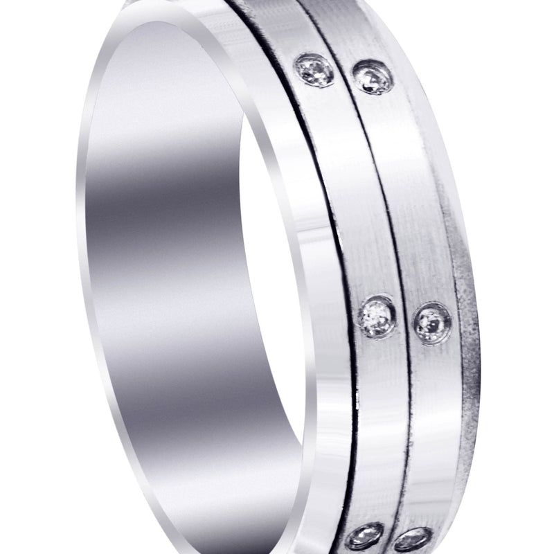 Diamond Mens Engagement Ring | 0.16 Carats | Satin Finish (Major)