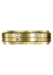 Yellow Gold Diamond Mens Engagement Ring | 0.16 Carats | Satin Finish (Major)