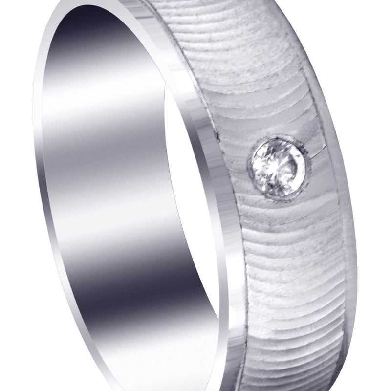 Diamond Mens Wedding Band | 0.12 Carats | Diamond Cut Finish (Drew)