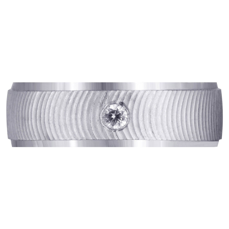 Diamond Mens Wedding Band | 0.12 Carats | Diamond Cut Finish (Drew)