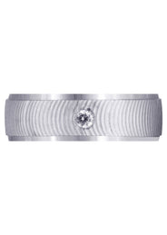 Diamond Mens Wedding Band | 0.12 Carats | Diamond Cut Finish (Drew)