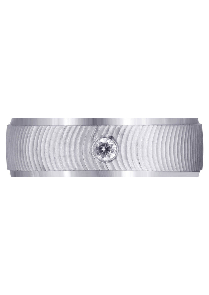 Diamond Mens Wedding Band | 0.12 Carats | Diamond Cut Finish (Drew)