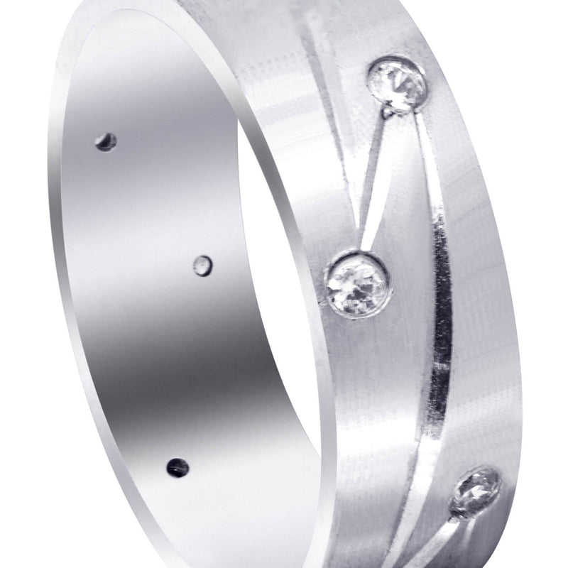 Diamond Mens Wedding Band | 0.3 Carats | Satin Finish (Kendrick)