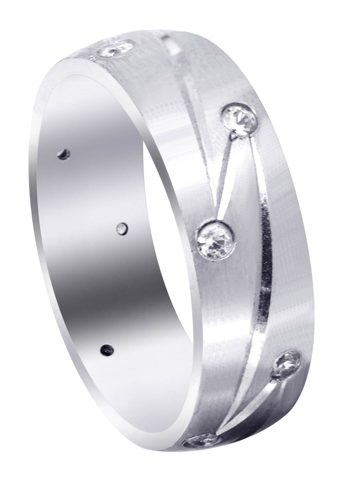 Diamond Mens Wedding Band | 0.3 Carats | Satin Finish (Kendrick)