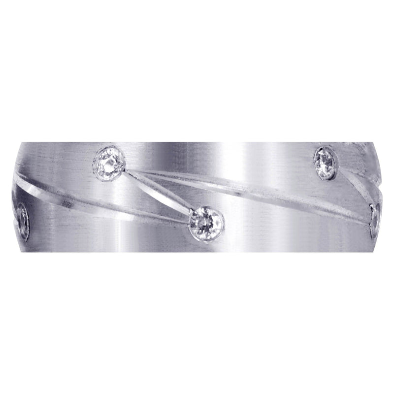 Diamond Mens Wedding Band | 0.3 Carats | Satin Finish (Kendrick)