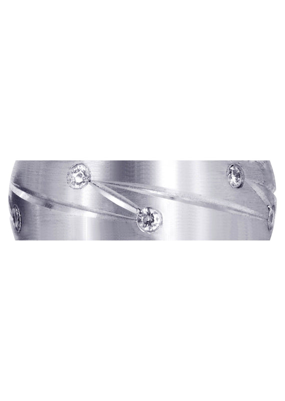 Diamond Mens Wedding Band | 0.3 Carats | Satin Finish (Kendrick)