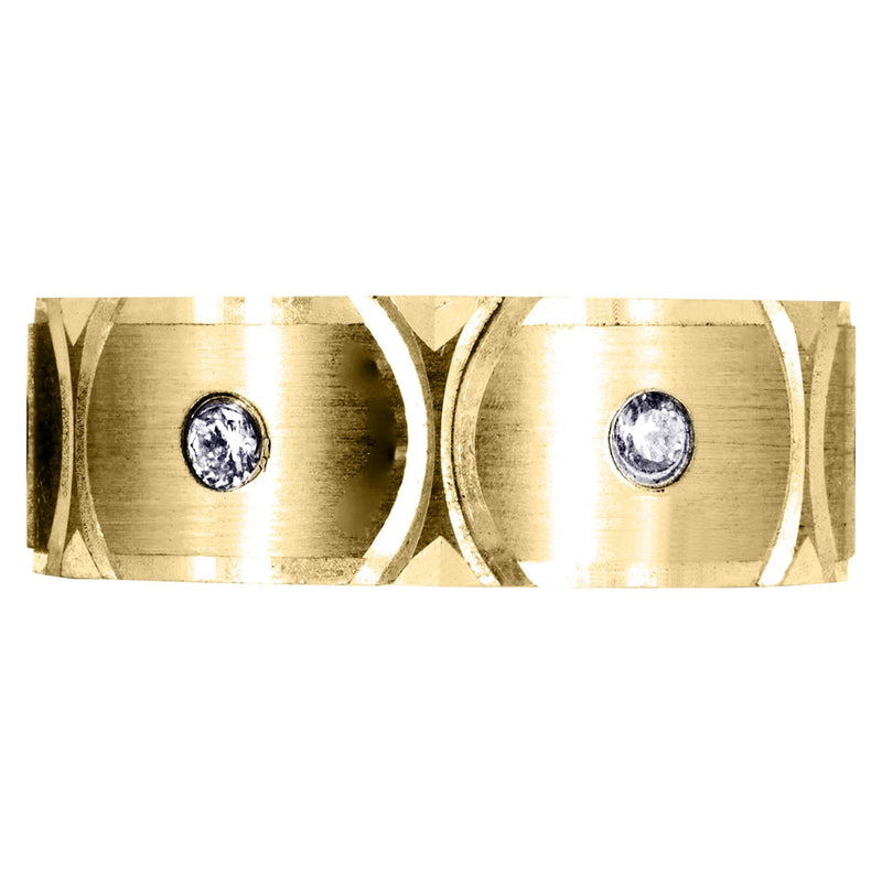 Yellow Gold Diamond Mens Wedding Band | 0.3 Carats (Colby)