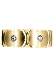 Yellow Gold Diamond Mens Wedding Band | 0.3 Carats (Colby)
