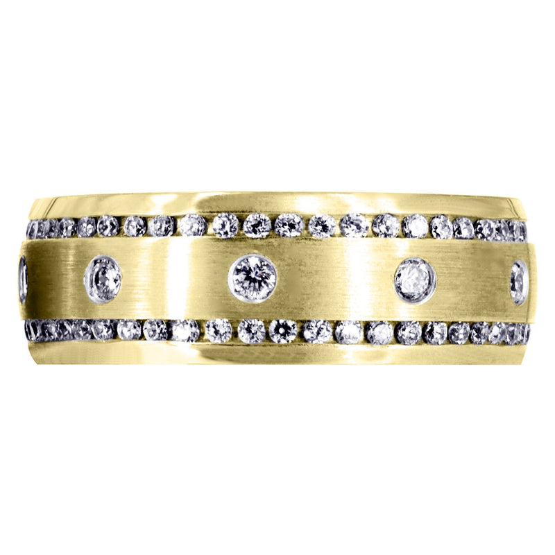 Yellow Gold Diamond Mens Engagement Ring | 0.96 Carats (Mohamed)