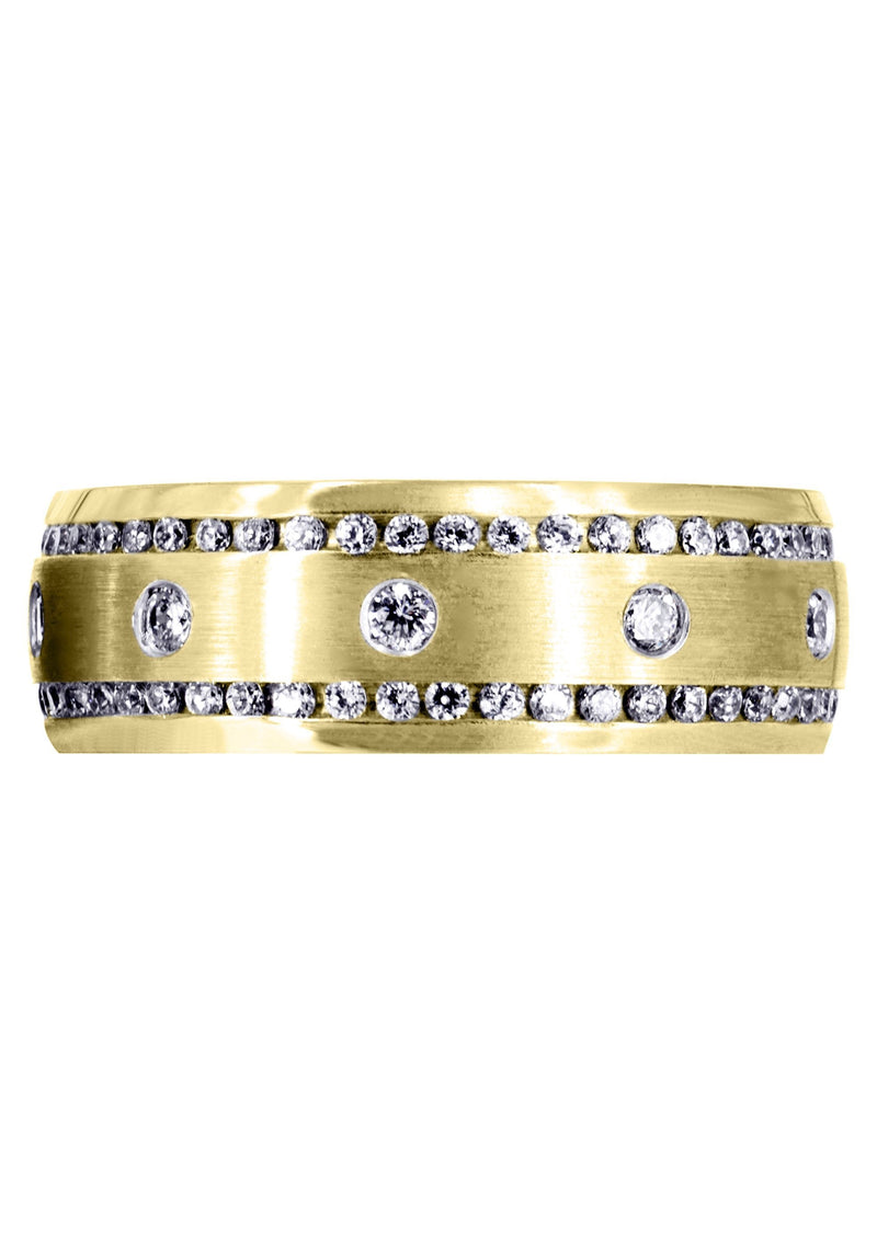 Yellow Gold Diamond Mens Engagement Ring | 0.96 Carats (Mohamed)