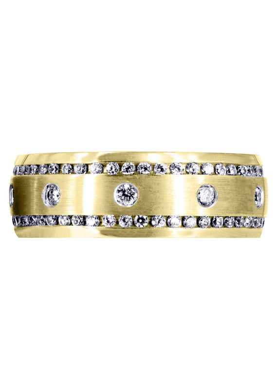 Yellow Gold Diamond Mens Engagement Ring | 0.96 Carats (Mohamed)
