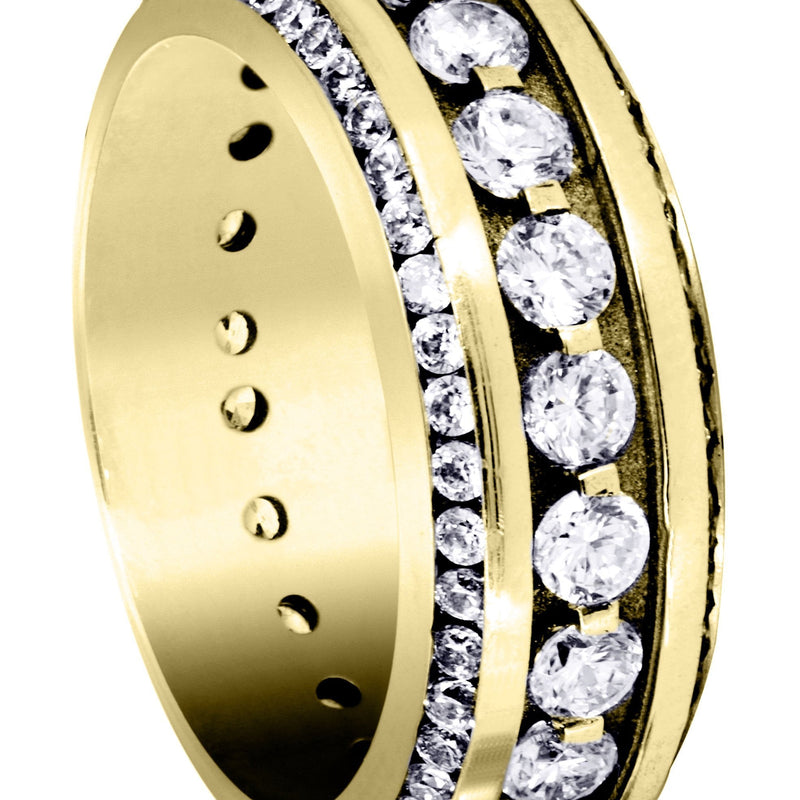Yellow Gold Diamond Mens Engagement Ring | 3.68 Carats (Landyn)
