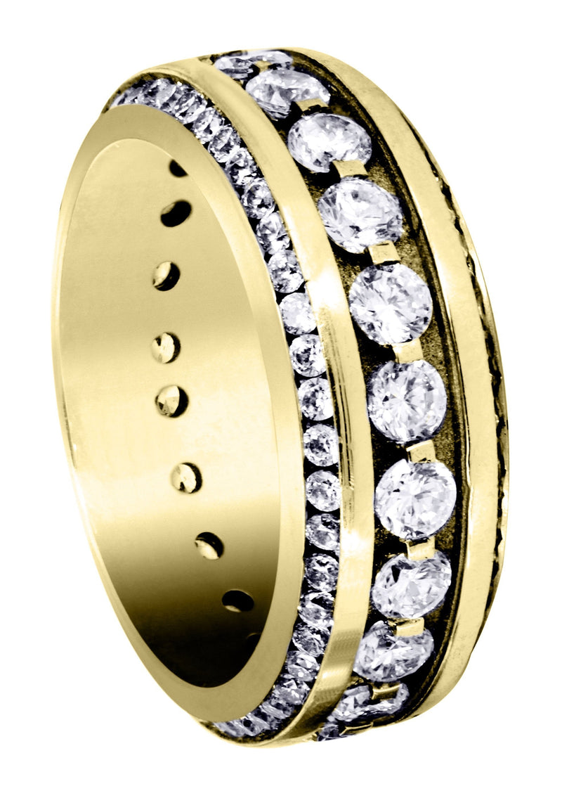 Yellow Gold Diamond Mens Engagement Ring | 3.68 Carats (Landyn)