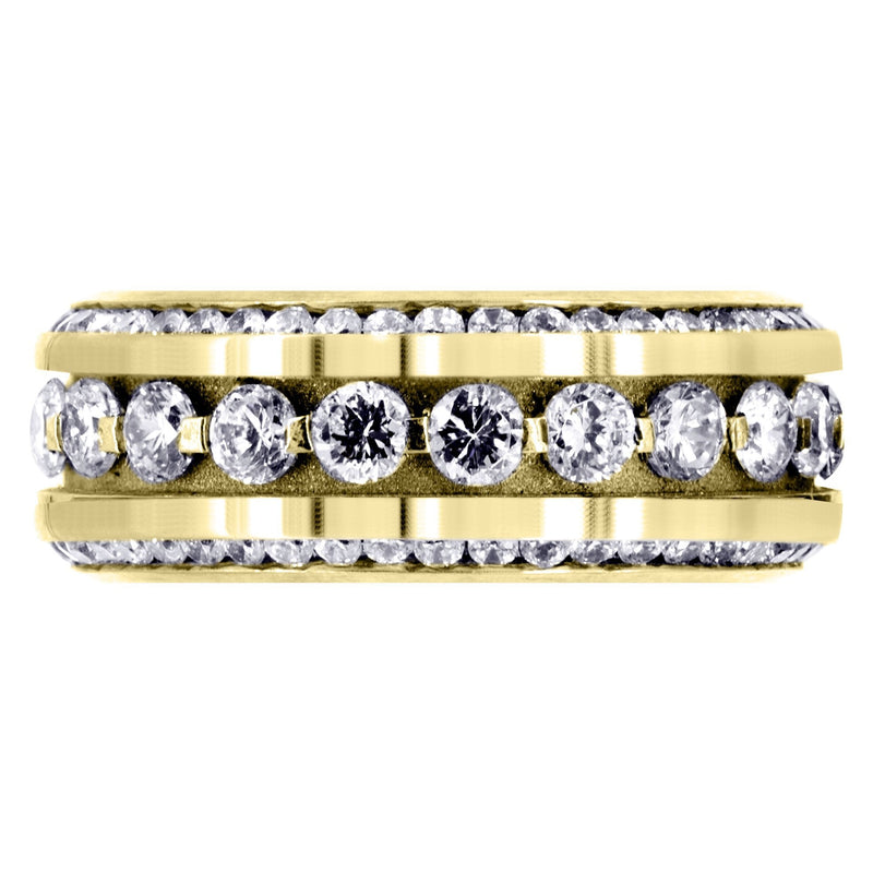 Yellow Gold Diamond Mens Engagement Ring | 3.68 Carats (Landyn)