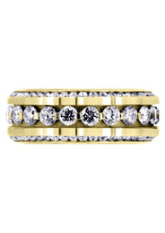 Yellow Gold Diamond Mens Engagement Ring | 3.68 Carats (Landyn)