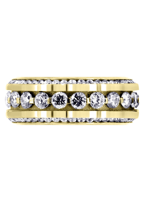Yellow Gold Diamond Mens Engagement Ring | 3.68 Carats (Landyn)