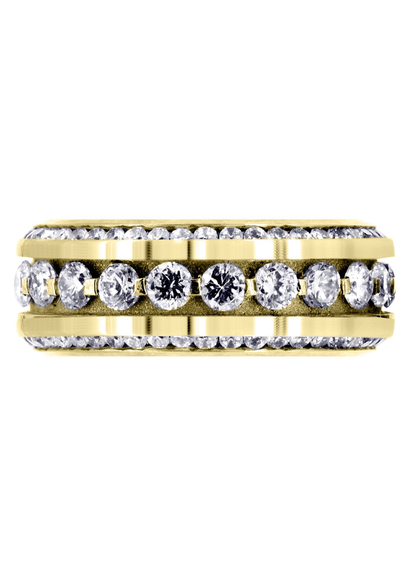 Yellow Gold Diamond Mens Engagement Ring | 3.68 Carats (Landyn)