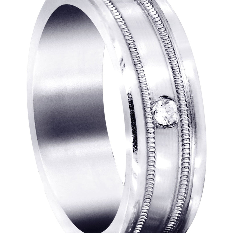 Diamond Mens Wedding Band | 0.04 Carats (Brock)
