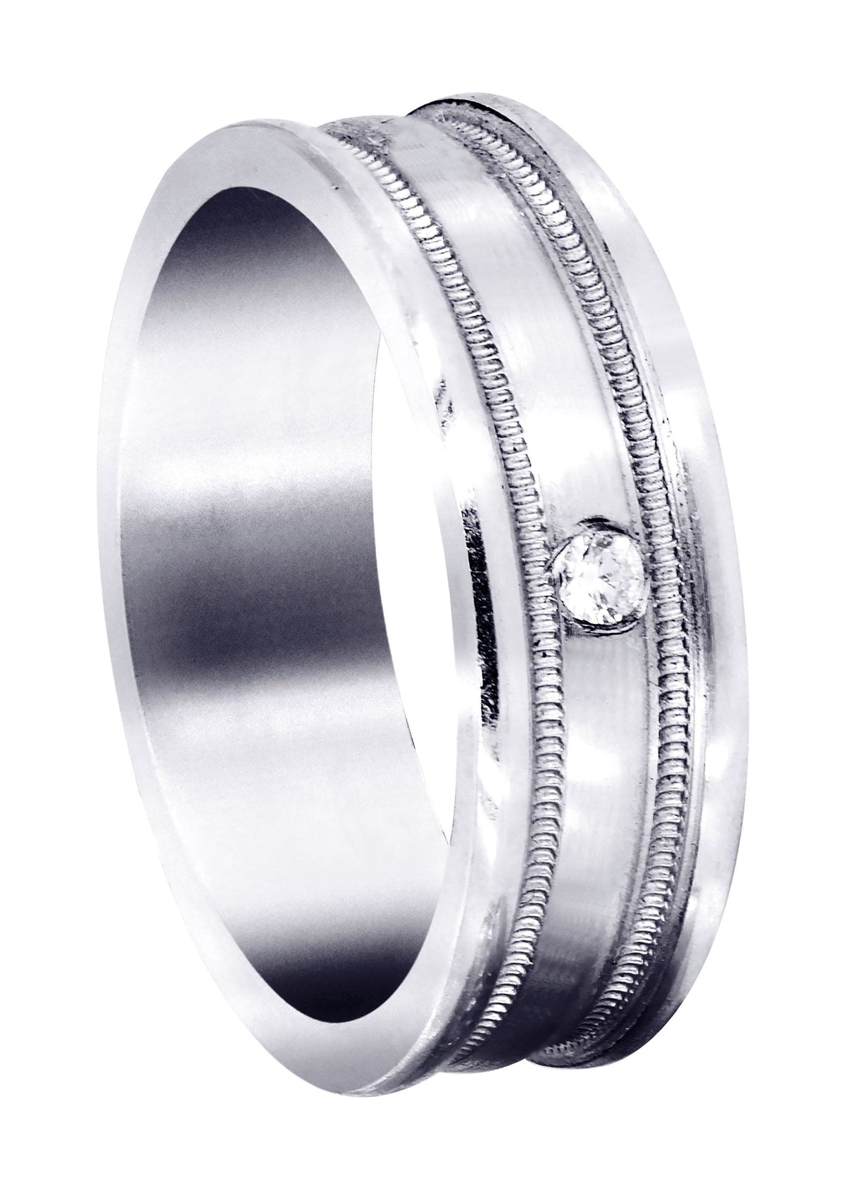 Diamond Mens Wedding Band | 0.04 Carats (Brock)